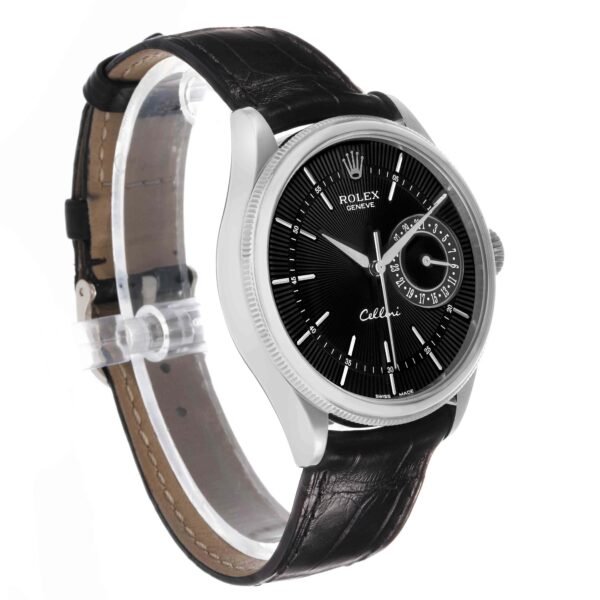 Rolex Cellini Date White Gold Automatic Black Dial Mens Watch 50519