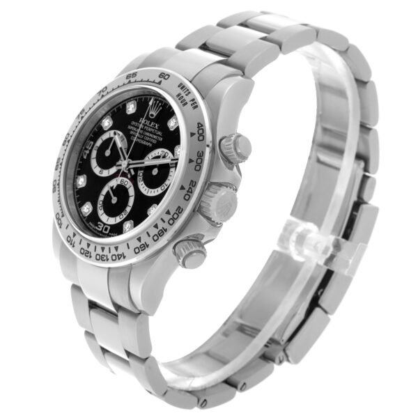 Rolex Cosmograph Daytona 18K White Gold Diamond Mens Watch 116509 Box Card