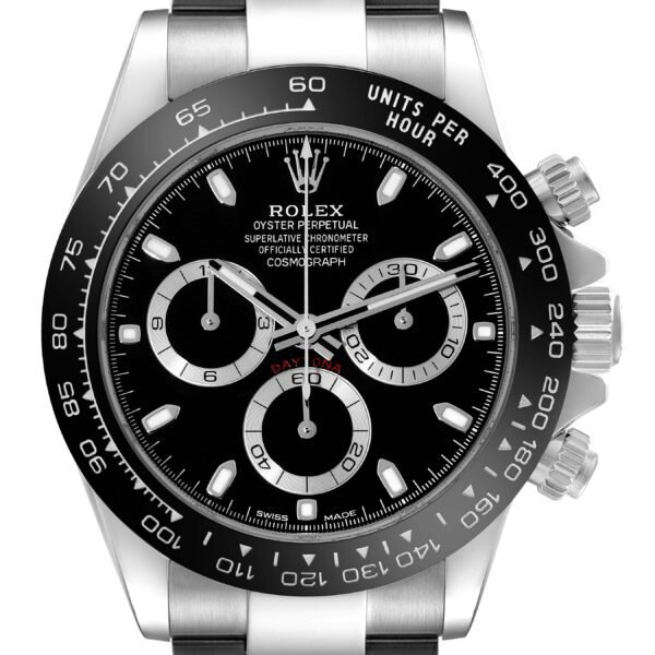 Rolex Cosmograph Daytona Ceramic Bezel Black Dial Steel Mens Watch 116500 Unworn