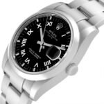 Rolex Date Black Dial Steel Mens Watch 115200 Box Card