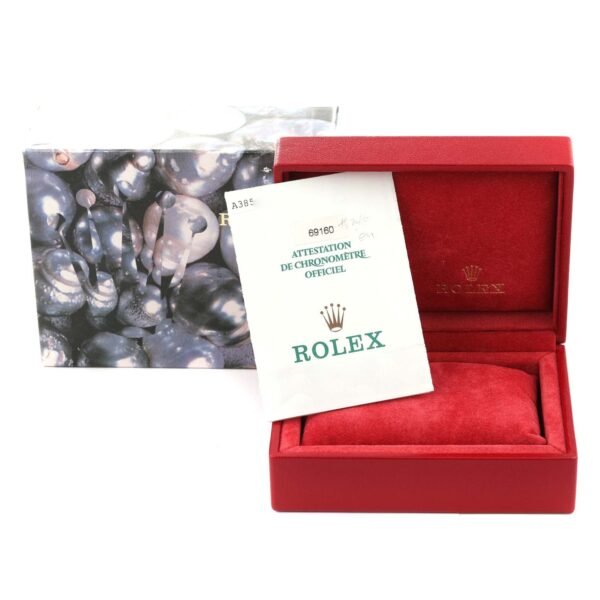 Rolex Date Blue Dial Steel Ladies Watch 69160 Box Papers