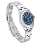 Rolex Date Blue Dial Steel Ladies Watch 69160 Box Papers