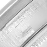 Rolex Date Engine Turned Bezel Steel Mens Watch 15210 Box Papers