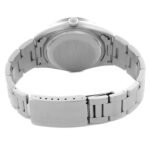 Rolex Date Engine Turned Bezel Steel Mens Watch 15210 Box Papers