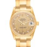Rolex Datejust 31 Midsize 18K Yellow Gold Diamond Watch 68278