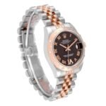 Rolex Datejust 31 Midsize Steel Everose Gold Chocolate Dial Diamond Watch 178341