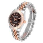 Rolex Datejust 31 Midsize Steel Everose Gold Chocolate Dial Diamond Watch 178341