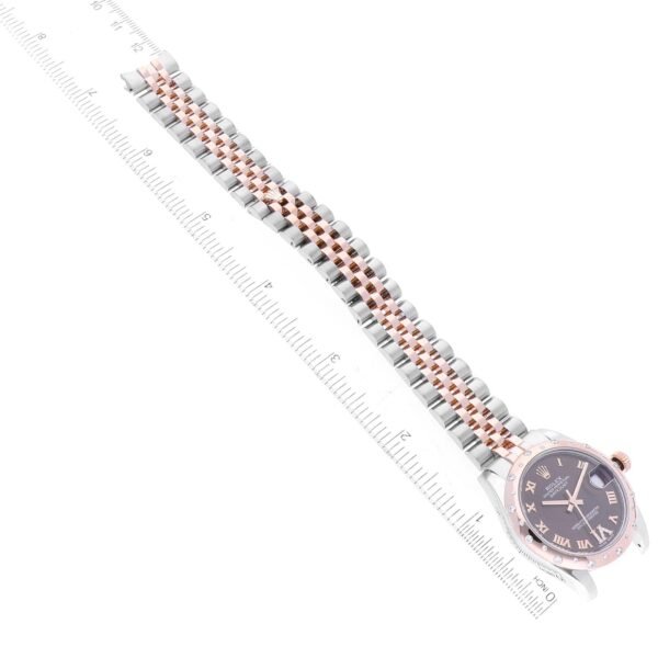Rolex Datejust 31 Midsize Steel Everose Gold Chocolate Dial Diamond Watch 178341
