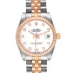 Rolex Datejust 31 Midsize Steel Rose Gold Diamond Ladies Watch 178271 Unworn