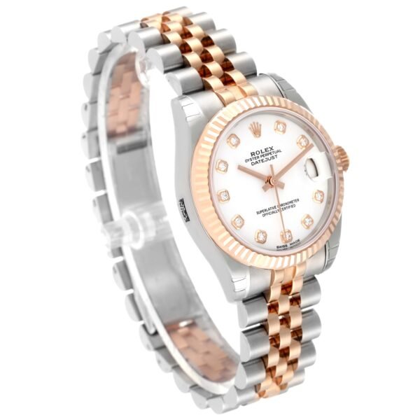 Rolex Datejust 31 Midsize Steel Rose Gold Diamond Ladies Watch 178271 Unworn