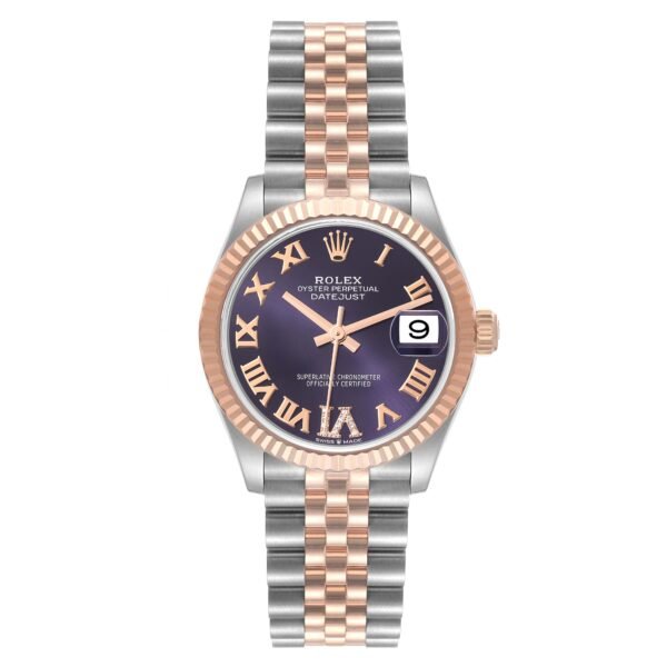 Rolex Datejust 31 Midsize Steel Rose Gold Diamond Ladies Watch 278271 Box Card