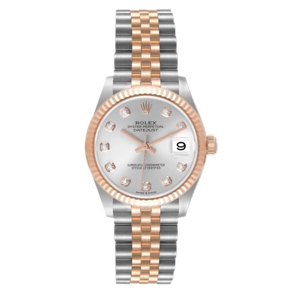 Rolex Datejust 31 Midsize Steel Rose Gold Diamond Ladies Watch 278271 Unworn