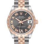 Rolex Datejust 31 Midsize Steel Rose Gold Diamond Ladies Watch 278341 Box Card