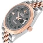 ADD TWO LINKS Rolex Datejust 41 Steel Rose Gold Wimbledon Dial Mens Watch 126331