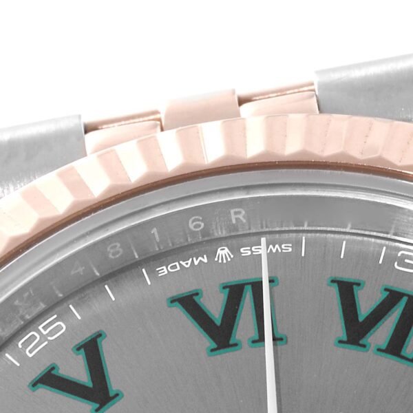 ADD TWO LINKS Rolex Datejust 41 Steel Rose Gold Wimbledon Dial Mens Watch 126331