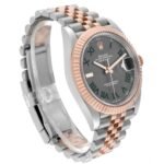 ADD TWO LINKS Rolex Datejust 41 Steel Rose Gold Wimbledon Dial Mens Watch 126331