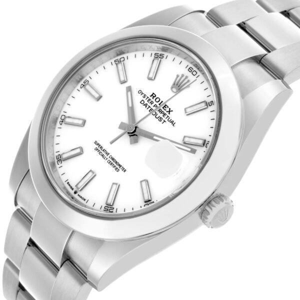 Rolex Datejust 41 White Dial Steel Mens Watch 126300 Box Card