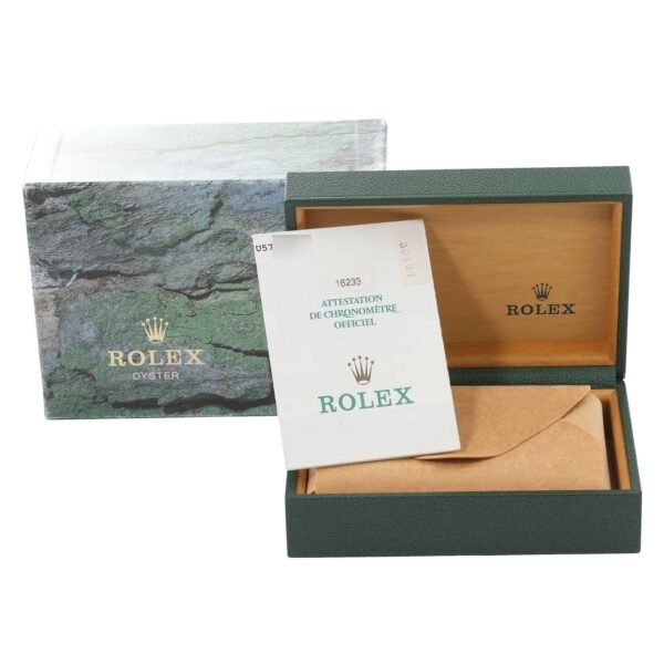 Rolex Datejust Vignette Diamond Dial Steel Yellow Gold Watch 16233 Box Papers