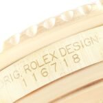 Rolex GMT Master II 18K Yellow Gold Green Dial Mens Watch 116718