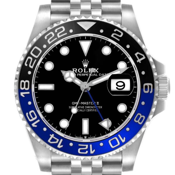 Rolex GMT Master II Batgirl Bezel Steel Mens Watch 126710 Box Card