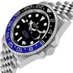 Rolex GMT Master II Batgirl Black Blue Bezel Steel Mens Watch 126710 Box Card