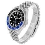 Rolex GMT Master II Batgirl Black Blue Bezel Steel Mens Watch 126710 Card