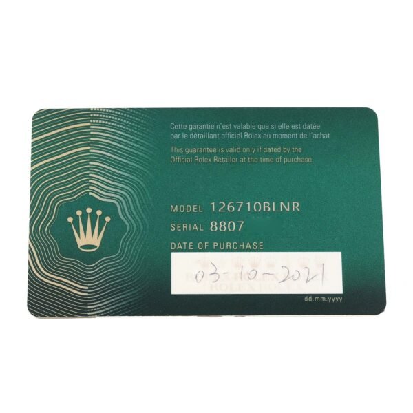 Rolex GMT Master II Batman Bezel Steel Automatic Mens Watch 126710 Box Card