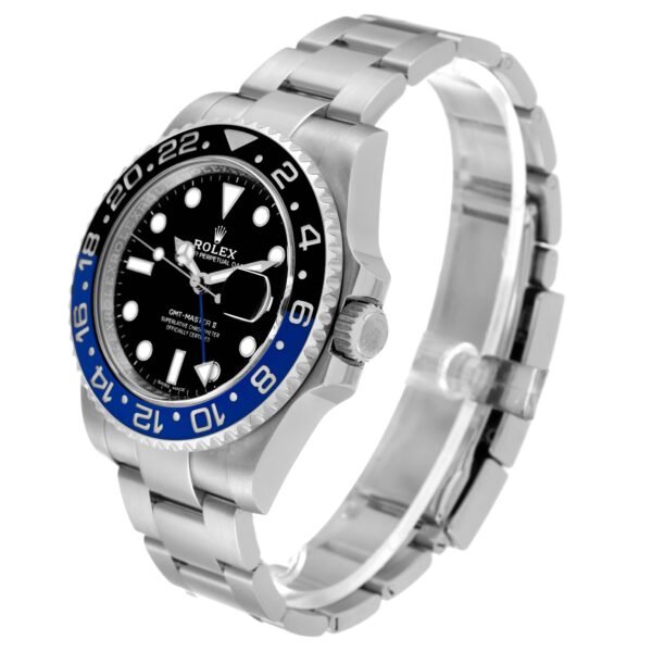 Rolex GMT Master II Batman Black Blue Bezel Steel Mens Watch 116710 Box Card