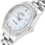 Rolex President Datejust Midsize Platinum Ice Blue Diamond Ladies Watch 178286
