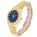 Rolex President Datejust Midsize Yellow Gold Diamond Ladies Watch 68288 Papers