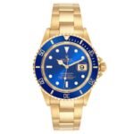 Rolex Submariner 40 Yellow Gold Blue Dial Mens Watch 16618 Box Papers