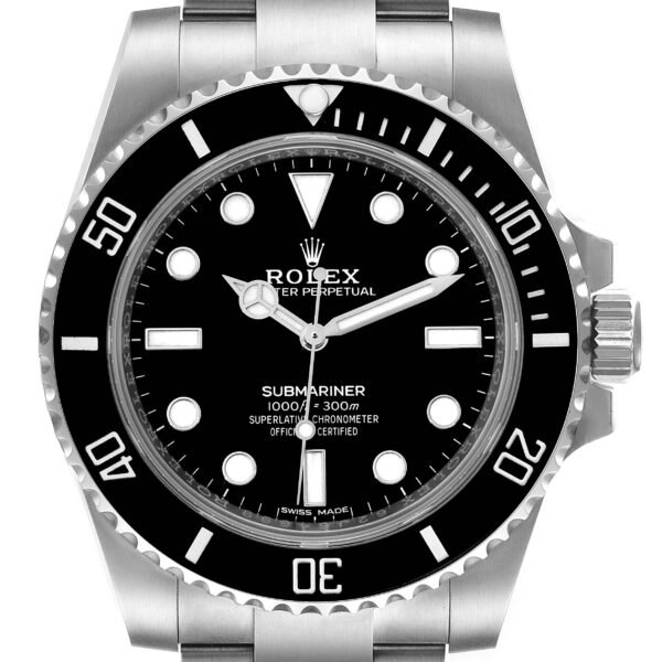Rolex Submariner 40mm Black Dial Ceramic Bezel Steel Watch 114060 Box Tag