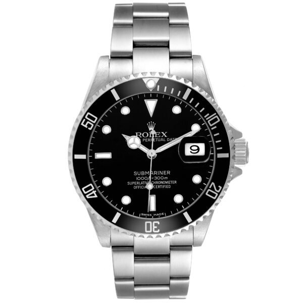 Rolex Submariner Date Steel Mens Watch 16610 Box Card