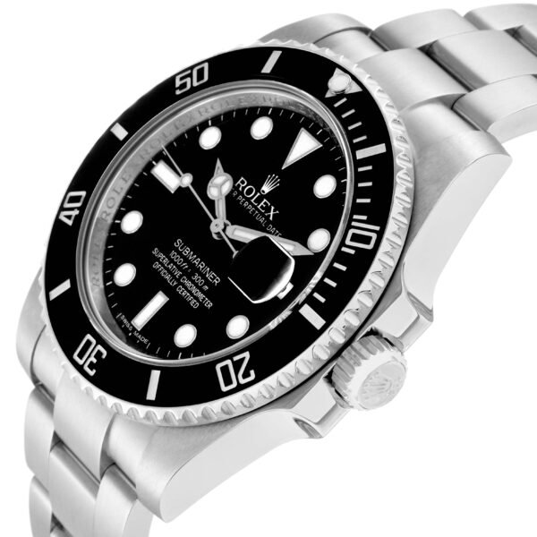 Rolex Submariner Date Ceramic Bezel Black Dial Steel Mens Watch 116610