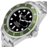 Rolex Submariner Kermit Green Bezel Y Serial Flat 4 Steel Mens Watch 16610LV