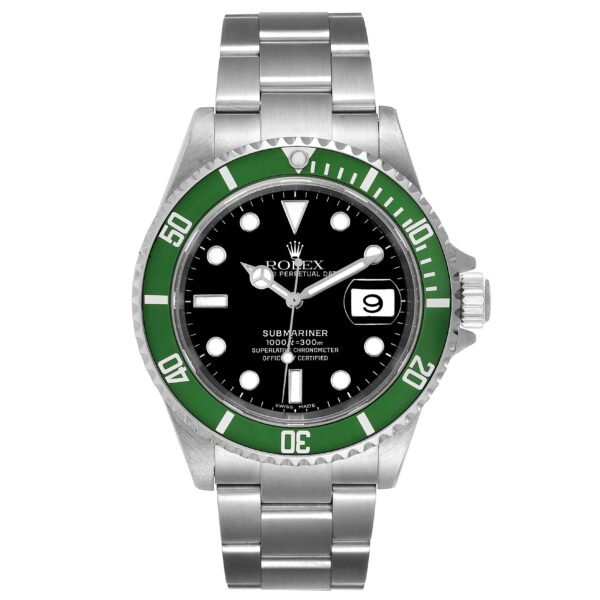 Rolex Submariner Kermit Green Bezel 50th Anniversary Mens Watch 16610LV Box Papers
