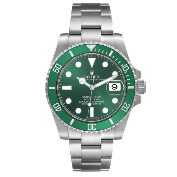 Rolex Submariner Hulk Green Dial Steel Mens Watch 116610LV Card