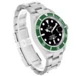 Rolex Submariner Kermit Flat 4 Green Bezel Steel Mens Watch 16610LV