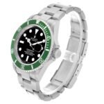 Rolex Submariner Kermit Flat 4 Green Bezel Steel Mens Watch 16610LV