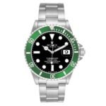 Rolex Submariner Kermit Flat 4 Green Bezel Steel Mens Watch 16610LV