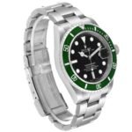 Rolex Submariner Kermit Green 50th Anniversary Flat 4 Steel Mens Watch 16610LV