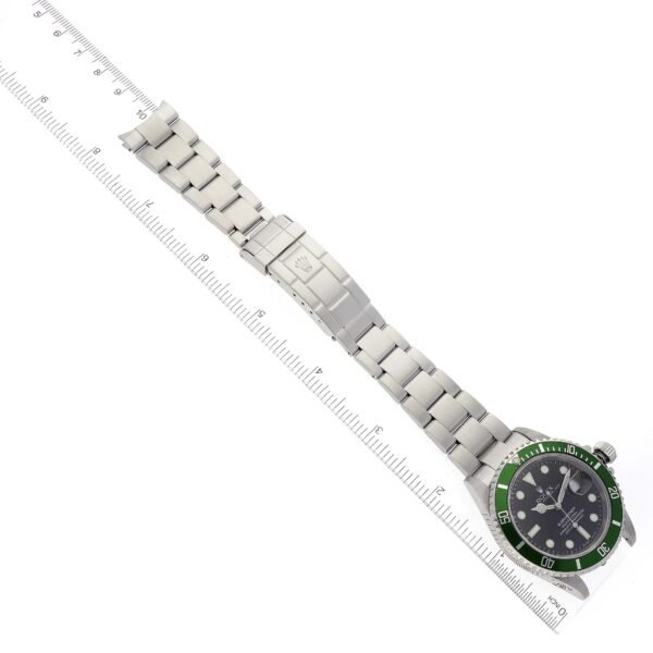 Rolex Submariner Kermit Green 50th Anniversary Flat 4 Steel Mens Watch 16610LV