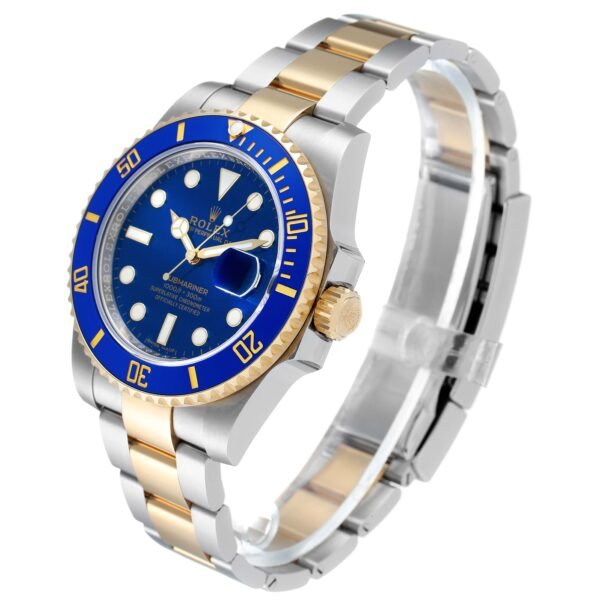 Rolex Submariner Steel 18K Yellow Gold Blue Dial Mens Watch 116613 Unworn