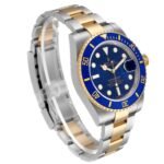 Rolex Submariner Steel 18K Yellow Gold Blue Dial Mens Watch 116613 Unworn