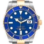 Rolex Submariner Steel Yellow Gold Blue Dial Bezel Mens Watch 116613 Box Card