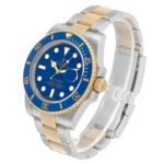 Rolex Submariner Steel Yellow Gold Blue Dial Bezel Mens Watch 116613 Box Card