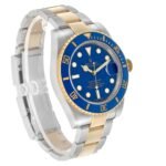 Rolex Submariner Steel Yellow Gold Blue Dial Bezel Mens Watch 116613 Box Card