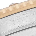 Rolex Submariner Steel Yellow Gold Blue Dial Bezel Mens Watch 16613 Box Card