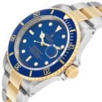 Rolex Submariner Steel Yellow Gold Blue Dial Bezel Mens Watch 16613 Box Card