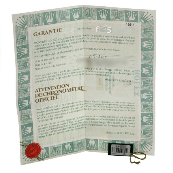 Rolex Submariner Steel Yellow Gold Blue Dial Bezel Mens Watch 16613 Box Card